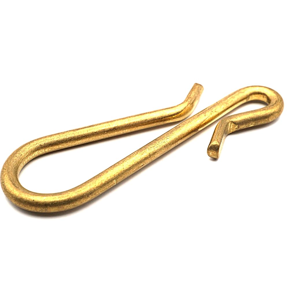 Amazon.co.jp: 真鍮製S字フック 大サイズ 2個入り 日本製 レザー